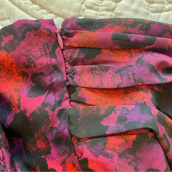 EUC Anthropologie Samant Chauan floral ruched blouse S - Picture 5 of 14